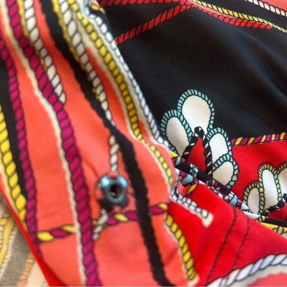 Diamond Tea M EUC tasseled hidden snap vintage robe- unbelievably bright & FAB - Picture 11 of 15